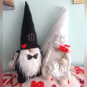 Rae Dunn large gnome couple bride and groom his and hers